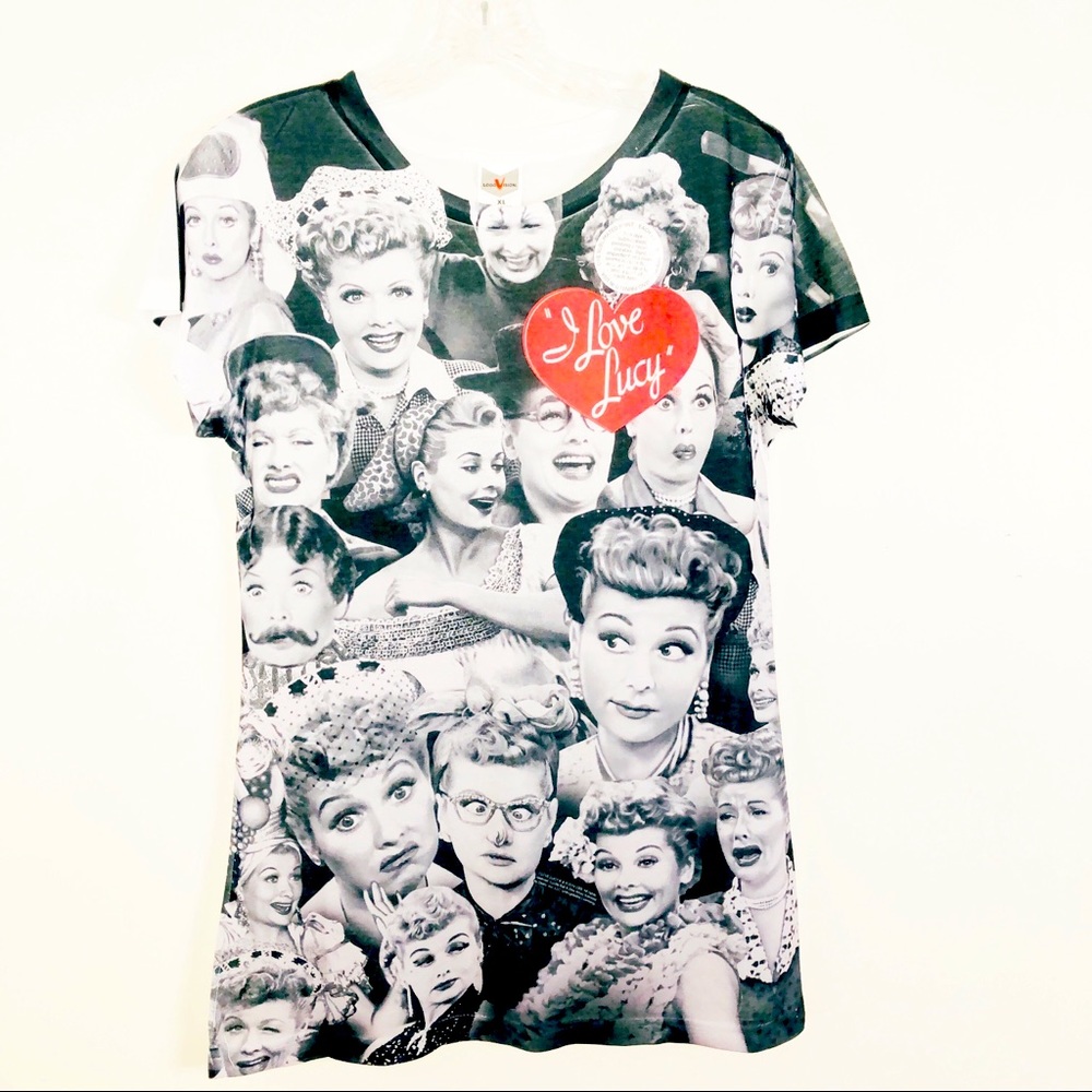 I Love Lucy Cap Sleeve Tee-Shirt by Logo Vision
